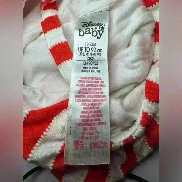 Disney Baby Girl Striped Minnie Romper - Picture 6 of 6